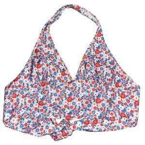 Altar'd State women’s Colorful Ditsy Floral Tie Back Cropped Halter Top (small)